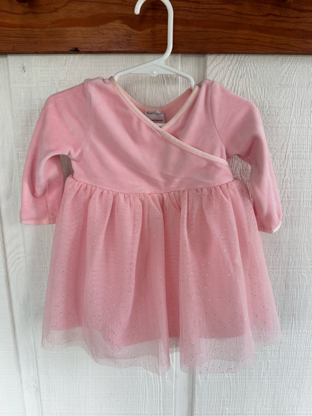 Hanna Andersson Pink Sparkle Tulle & Velvet Baby Dress Fancy Event Formal